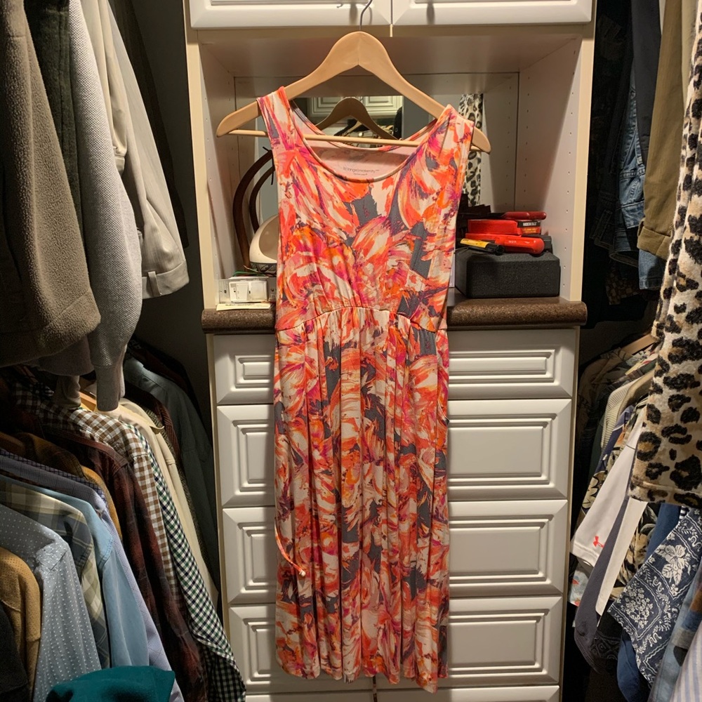 Floral Maternity Dress Casual with Pockets